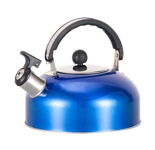 Flötenkessel aus Edelstahl für Herdplatte, Pfeifkessel, Teekanne mit Gasdeckel, Teekanne für Herd, Kaffee, Getränke, Kessel, Teekessel (A, 4L) von QTYQWC