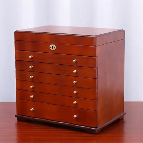 Halsketten-Organizer, Schmuckkästchen, Organizer, Präsentationsständer, Aufbewahrung, Ring, Halskette, Präsentationsständer, große Größe, Massivholz, Schmuckschatulle, Schublade, Ohrringe (33 x 23 x Halsketten-Organizer, Schmuckkästchen, Organizer, Präsentationsständer, Aufbewahrung, Ring, Halskette, Präsentationsständer, große Größe, Massivholz, Schmuckschatulle, Schublade, Ohrringe (33 x 23 x von QTYQWC