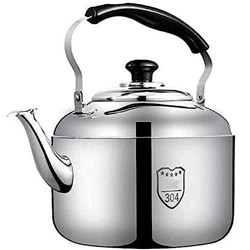 Teekessel für Herdplatte, Edelstahl, Pfeifkessel, Teekessel für Herd, Teekessel, Teekanne, Pfeife, Teekessel (4 l) von QTYQWC