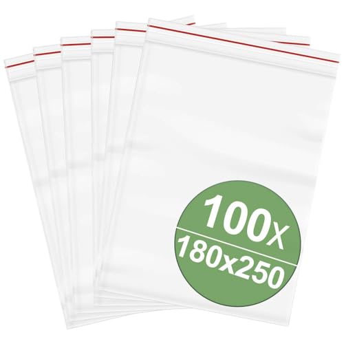 Druckverschlussbeutel ohne Beschriftungsstreifen (B x H) 180mm x 250mm Transparent Polyethylen von QUADRIOS
