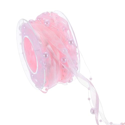 QUARKZMAN 0,4" x 5 Yards Künstliches Perlenband, Perlenband Spitzenband für Hochzeit Party Blumendekoration DIY Nähen Handwerk, Pink QUARKZMAN 0,4" x 5 Yards Künstliches Perlenband, Perlenband Spitzenband für Hochzeit Party Blumendekoration DIY Nähen Handwerk, Pink von QUARKZMAN
