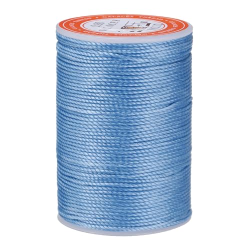QUARKZMAN 0,8 mm Leder Nähwachs Faden, 55m / 60 Yards, Polyester gewachstes Kordel Leinengarn für Lederhandwerk, Buchbinden, Schuhreparatur, Himmelblau QUARKZMAN 0,8 mm Leder Nähwachs Faden, 55m / 60 Yards, Polyester gewachstes Kordel Leinengarn für Lederhandwerk, Buchbinden, Schuhreparatur, Himmelblau von QUARKZMAN