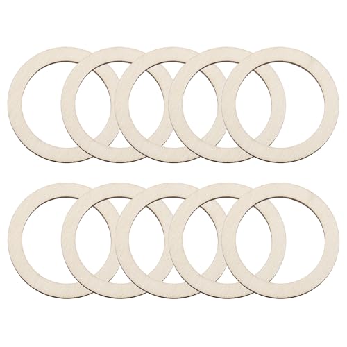 QUARKZMAN 1,6 Zoll Unvollendete Holzringe Natürliche Holzringe Kreis Flache Runde Form Ornamente Holzscheiben für Rahmen, DIY Bastelprojekte, Malen, Wohnkultur, 200 Stück von QUARKZMAN