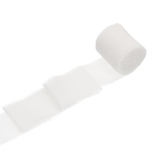 QUARKZMAN 1 Rolle Chiffonband, 1,5 Zoll x 5 Yard handgefertigtes Fransen-Seidenband für Blumenstraußverpackung Hochzeitsdekoration Braut DIY Basteln Weiß QUARKZMAN 1 Rolle Chiffonband, 1,5 Zoll x 5 Yard handgefertigtes Fransen-Seidenband für Blumenstraußverpackung Hochzeitsdekoration Braut DIY Basteln Weiß von QUARKZMAN