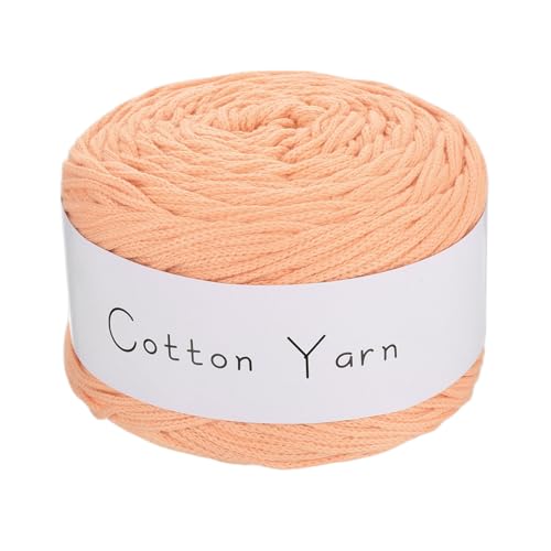 QUARKZMAN 1 Strang Baumwollgarn, 100% Baumwoll-Chunky-Garn zum Handstricken, Deckengarn zum Häkeln Jeder von 102g/3,60oz (Pro Strang 150m/164 Yard)/Hellorange von QUARKZMAN