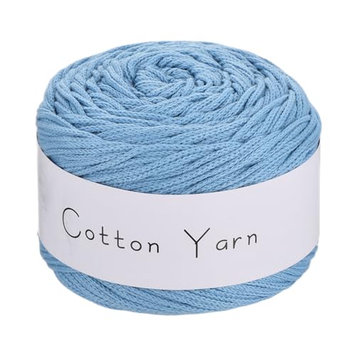 QUARKZMAN 1 Strang Baumwollgarn, 100% Baumwoll-Chunky-Garn zum Handstricken, Deckengarn zum Häkeln Jeder von 105g/3,70oz (Pro Strang 150m/164 Yard)/Meeresblau von QUARKZMAN