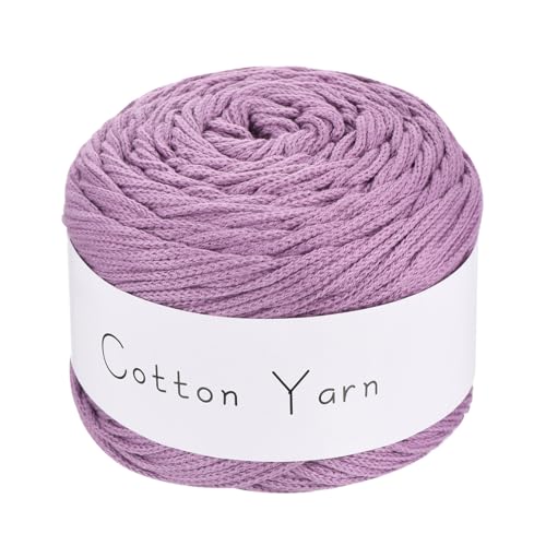 QUARKZMAN 1 Strang Baumwollgarn, 100% Baumwoll-Chunky-Garn zum Handstricken, Deckengarn zum Häkeln Jedes von 102g/3,60oz (Pro Strang 150m/164 Yard)/Violett von QUARKZMAN