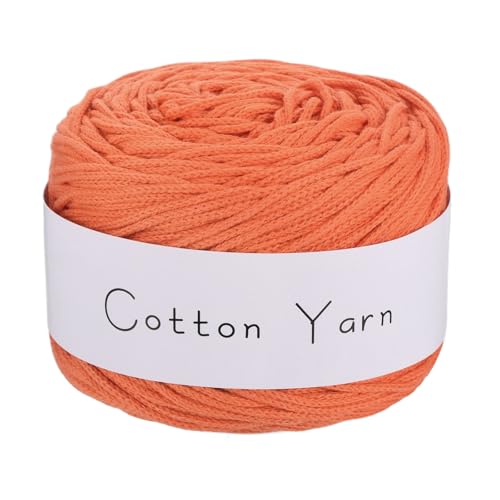 QUARKZMAN 1 Strang Baumwollgarn, 100% Baumwoll-Chunky-Garn zum Handstricken, Deckengarn zum Häkeln Jedes von 103g/3,63oz (Pro Strang 150m/164 Yard)/Leuchtendes Orange von QUARKZMAN