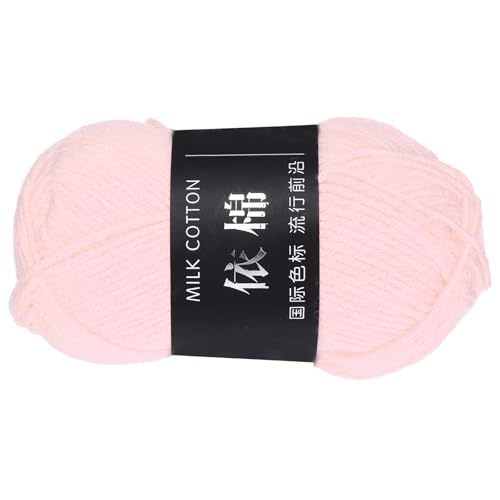 QUARKZMAN 1 Strang Baumwollgarn, 60% Baumwolle, 40% Acrylgarn Häkelgarn, Deckengarn zum Häkeln Jedes von 46g/1,62oz (Pro Strang 80m/87,5 Yard) /Pink von QUARKZMAN