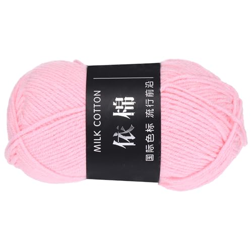 QUARKZMAN 1 Strang Baumwollgarn, 60% Baumwolle, 40% Acrylgarn Häkelgarn, Deckengarn zum Häkeln Jedes von 47g/1,66oz (Pro Strang 80m/87,5 Yard) /Pink Rot von QUARKZMAN