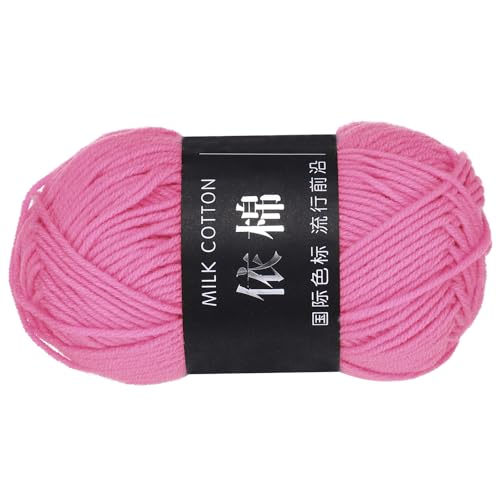 QUARKZMAN 1 Strang Baumwollgarn, 60% Baumwolle, 40% Acrylgarn Häkelgarn, Deckengarn zum Häkeln Jedes von 47g/1,66oz (Pro Strang 80m/87,5 Yard) /Tiefrot von QUARKZMAN