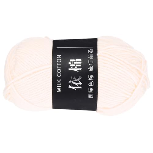 QUARKZMAN 1 Strang Baumwollgarn, 60% Baumwolle, 40% Acrylgarn Häkelgarn, Deckengarn zum Häkeln Jedes von 49g/1,73oz (Pro Strang 80m/87,5 Yard) /Fleischfarben von QUARKZMAN