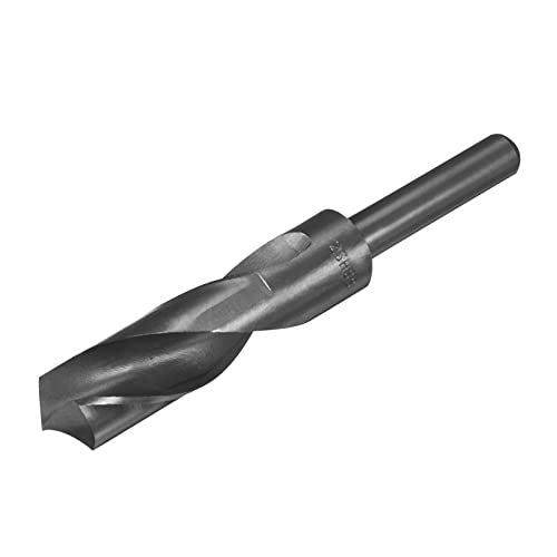 QUARKZMAN 1 Stück Spiralbohrer 23mm Bohrerdurchmesser Hochgeschwindigkeits Stahl 9341 Reduzierte Schaft Spiralbohrer für Industrie Haus Aluminium Metall Nitridbeschichtet Schwarz von QUARKZMAN