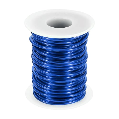 QUARKZMAN 10 Gauge Aluminium Basteldraht 2,5 mm 33ft Flexibler Biegsamer Eloxiert Metall Schmuck Modellierdraht für Schmuckherstellung Modellbau DIY, Saphirblau QUARKZMAN 10 Gauge Aluminium Basteldraht 2,5 mm 33ft Flexibler Biegsamer Eloxiert Metall Schmuck Modellierdraht für Schmuckherstellung Modellbau DIY, Saphirblau von QUARKZMAN