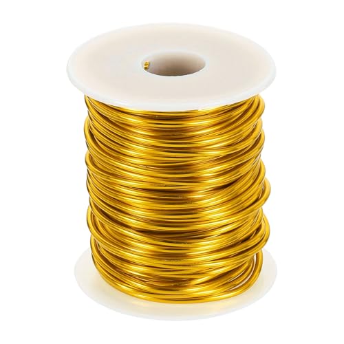 QUARKZMAN 10 Gauge Aluminium Basteldraht 2,5 mm 65,5 ft Flexibler Biegsamer Eloxiert Metall Schmuck Modellierdraht für Schmuckherstellung Modellbau DIY, Gelb QUARKZMAN 10 Gauge Aluminium Basteldraht 2,5 mm 65,5 ft Flexibler Biegsamer Eloxiert Metall Schmuck Modellierdraht für Schmuckherstellung Modellbau DIY, Gelb von QUARKZMAN