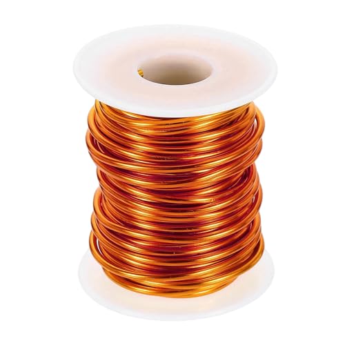 QUARKZMAN 10 Gauge Basteldraht Aluminiumdraht 2,5mm x 10m (D x L) Flexibler Biegsamer Aludraht Metall Schmuckdraht Blumendraht für Schmuckherstellung Modellieren Basteln DIY, Orange von QUARKZMAN