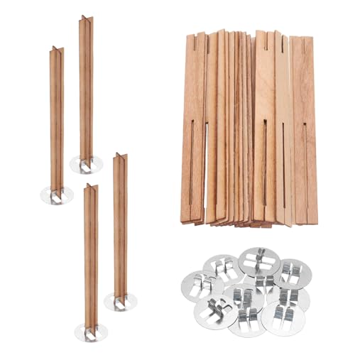 QUARKZMAN 10 Set Holzdochte, 0,4 x 4 Zoll Natürliche Holzdochte mit Ständer Kreuzform Kerne für Kerzenherstellung QUARKZMAN 10 Set Holzdochte, 0,4 x 4 Zoll Natürliche Holzdochte mit Ständer Kreuzform Kerne für Kerzenherstellung von QUARKZMAN