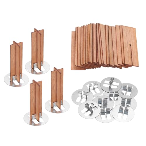 QUARKZMAN 10 Set Holzdochte, 0,5 x 1,6 Zoll Natürliche Holzdochte mit Ständer Kreuzform Kerne für Kerzenherstellung QUARKZMAN 10 Set Holzdochte, 0,5 x 1,6 Zoll Natürliche Holzdochte mit Ständer Kreuzform Kerne für Kerzenherstellung von QUARKZMAN