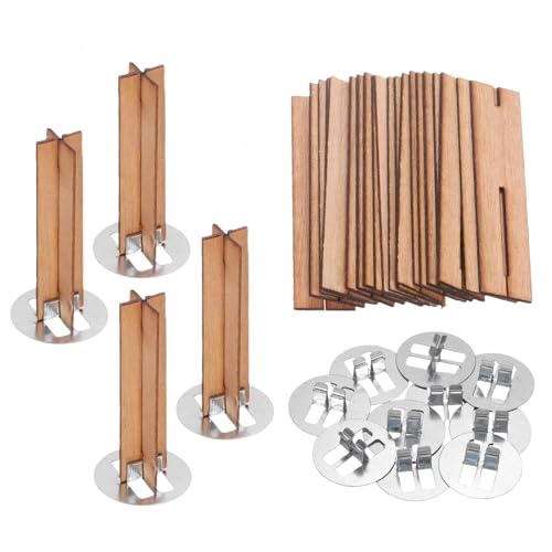 QUARKZMAN 10 Set Holzdochte, 0,5 x 2 Zoll Natürliche Holzdochte mit Ständer Kreuzform Kerne für Kerzenherstellung QUARKZMAN 10 Set Holzdochte, 0,5 x 2 Zoll Natürliche Holzdochte mit Ständer Kreuzform Kerne für Kerzenherstellung von QUARKZMAN