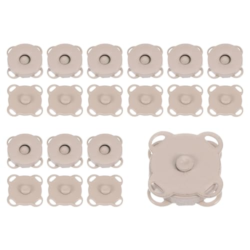QUARKZMAN 10 Sets magnetische Druckknöpfe, 1,4 cm, Metallverschlüsse, Magnetverschlüsse zum Aufnähen, Ersatz-Magnetverschlüsse für Geldbörsen, Kleidung, Tragetaschen, Basteln, Khaki von QUARKZMAN