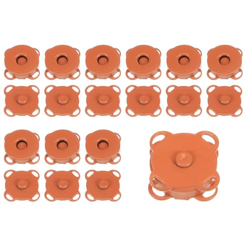 QUARKZMAN 10 Sets magnetische Druckknöpfe, 1,4 cm, Metallverschlüsse, Magnetverschlüsse zum Aufnähen, Ersatz-Magnetverschlüsse für Geldbörsen, Kleidung, Tragetaschen, Basteln, Orange von QUARKZMAN