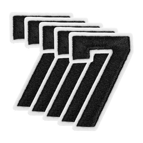 QUARKZMAN 10 Stk. Zahlen Patches 6cm Höhe Nummer 7 Bestickte Dekorative Reparatur-Patches zum Aufbügeln/Nähen auf Stickerei-Applikationen für Dekor Kleidung Schuhe DIY Handwerk, Schwarz QUARKZMAN 10 Stk. Zahlen Patches 6cm Höhe Nummer 7 Bestickte Dekorative Reparatur-Patches zum Aufbügeln/Nähen auf Stickerei-Applikationen für Dekor Kleidung Schuhe DIY Handwerk, Schwarz von QUARKZMAN