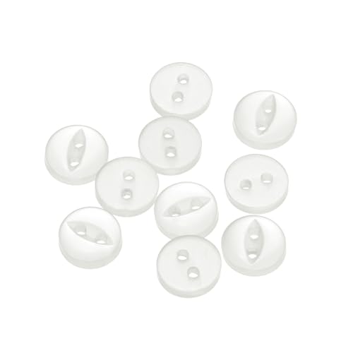 QUARKZMAN 10 Stück Knöpfe 9 mm Harzknöpfe 2 Löcher Rund Bastelknöpfe Kinderknöpfe Klein Babyknöpfe Nähen Mini Buttons zum Annähen T-Shirt Kleidung Scrapbooking Dekorieren, Weiß QUARKZMAN 10 Stück Knöpfe 9 mm Harzknöpfe 2 Löcher Rund Bastelknöpfe Kinderknöpfe Klein Babyknöpfe Nähen Mini Buttons zum Annähen T-Shirt Kleidung Scrapbooking Dekorieren, Weiß von QUARKZMAN