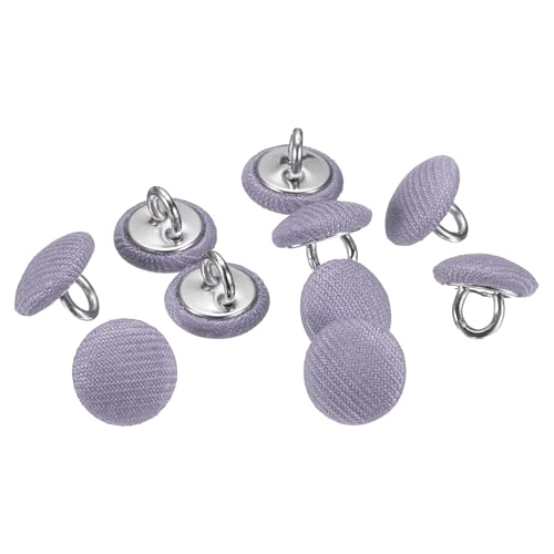 QUARKZMAN 10 Stück 16L Stoffbezogene Knöpfe 10mm 3/8" Runde Metallknöpfe mit Satin-Naht für DIY Handwerk Nähen von Brautkleidern, Anzügen, Blusen und Pullovern, Lila QUARKZMAN 10 Stück 16L Stoffbezogene Knöpfe 10mm 3/8" Runde Metallknöpfe mit Satin-Naht für DIY Handwerk Nähen von Brautkleidern, Anzügen, Blusen und Pullovern, Lila von QUARKZMAN