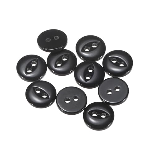 QUARKZMAN 10 Stück Knöpfe 11,5 mm Harzknöpfe 2 Löcher Rund Bastelknöpfe Kinderknöpfe Klein Babyknöpfe Nähen Mini Buttons zum Annähen T-Shirt Kleidung Scrapbooking Dekorieren, Schwarz QUARKZMAN 10 Stück Knöpfe 11,5 mm Harzknöpfe 2 Löcher Rund Bastelknöpfe Kinderknöpfe Klein Babyknöpfe Nähen Mini Buttons zum Annähen T-Shirt Kleidung Scrapbooking Dekorieren, Schwarz von QUARKZMAN