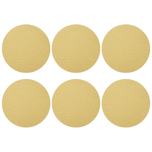 QUARKZMAN 10 Stück 200mm 8 Zoll Schleifscheibe 80 Körnung Klett-Schleifpapier Exzenterschleifer Pads für Holzbearbeitung Automobil Metall, Gold von QUARKZMAN