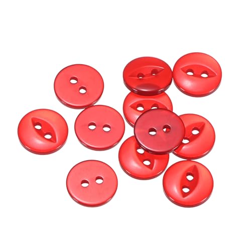 QUARKZMAN 10 Stück Knöpfe 12,5 mm Harzknöpfe 2 Löcher Rund Bastelknöpfe Kinderknöpfe Klein Babyknöpfe Nähen Mini Buttons zum Annähen T-Shirt Kleidung Scrapbooking Dekorieren, Rot QUARKZMAN 10 Stück Knöpfe 12,5 mm Harzknöpfe 2 Löcher Rund Bastelknöpfe Kinderknöpfe Klein Babyknöpfe Nähen Mini Buttons zum Annähen T-Shirt Kleidung Scrapbooking Dekorieren, Rot von QUARKZMAN