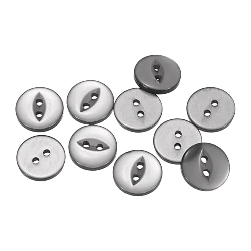 QUARKZMAN 10 Stück Knöpfe 15 mm Harzknöpfe 2 Löcher Rund Bastelknöpfe Kinderknöpfe Klein Babyknöpfe Nähen Mini Buttons zum Annähen T-Shirt Kleidung Scrapbooking Dekorieren, Grau QUARKZMAN 10 Stück Knöpfe 15 mm Harzknöpfe 2 Löcher Rund Bastelknöpfe Kinderknöpfe Klein Babyknöpfe Nähen Mini Buttons zum Annähen T-Shirt Kleidung Scrapbooking Dekorieren, Grau von QUARKZMAN