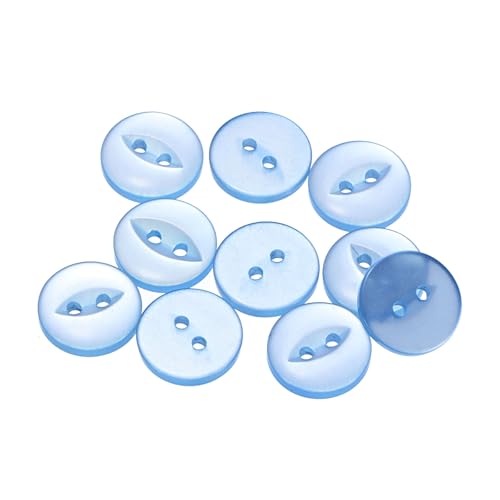 QUARKZMAN 10 Stück Knöpfe 15 mm Harzknöpfe 2 Löcher Rund Bastelknöpfe Kinderknöpfe Klein Babyknöpfe Nähen Mini Buttons zum Annähen T-Shirt Kleidung Scrapbooking Dekorieren, Himmelblau QUARKZMAN 10 Stück Knöpfe 15 mm Harzknöpfe 2 Löcher Rund Bastelknöpfe Kinderknöpfe Klein Babyknöpfe Nähen Mini Buttons zum Annähen T-Shirt Kleidung Scrapbooking Dekorieren, Himmelblau von QUARKZMAN