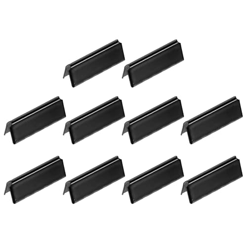 QUARKZMAN 10 Stück Bandkordel-Enden, 32mm/1,26 Zoll Bandkordel-Klemme, Gürtelschnalle Endspitze für die Herstellung von Schmuck, Schwarz von QUARKZMAN