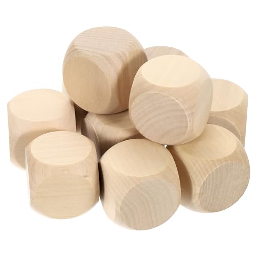 QUARKZMAN 10 Stück Blanko-Holzwürfel, 40mm/1,57 Zoll Unvollendeter Holzwürfel mit abgerundeten Ecken für DIY-Bastelprojekte QUARKZMAN 10 Stück Blanko-Holzwürfel, 40mm/1,57 Zoll Unvollendeter Holzwürfel mit abgerundeten Ecken für DIY-Bastelprojekte von QUARKZMAN