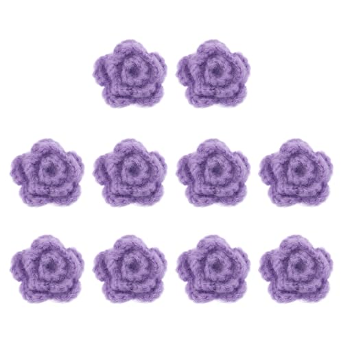 QUARKZMAN 10 Stück Blumen Aufnäher, 50mm Häkelblumen Blumenstickerei Applikationen Verzierungen für DIY Haare Hüte Kleidung Hochzeit Dekor Handwerk, Lila QUARKZMAN 10 Stück Blumen Aufnäher, 50mm Häkelblumen Blumenstickerei Applikationen Verzierungen für DIY Haare Hüte Kleidung Hochzeit Dekor Handwerk, Lila von QUARKZMAN