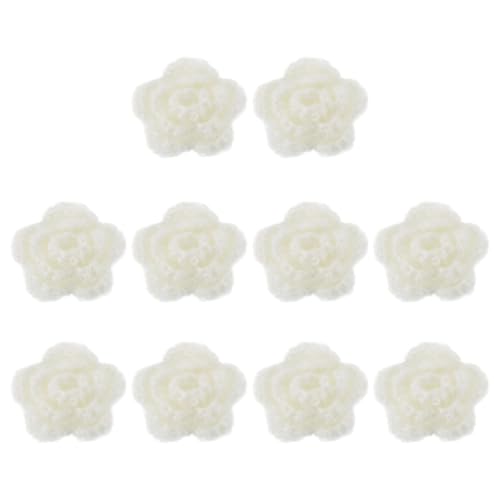 QUARKZMAN 10 Stück Blumen Aufnäher, 50mm Häkelblumen Blumenstickerei Applikationen Verzierungen für DIY Haare Hüte Kleidung Hochzeit Dekor Handwerk, Weiß QUARKZMAN 10 Stück Blumen Aufnäher, 50mm Häkelblumen Blumenstickerei Applikationen Verzierungen für DIY Haare Hüte Kleidung Hochzeit Dekor Handwerk, Weiß von QUARKZMAN