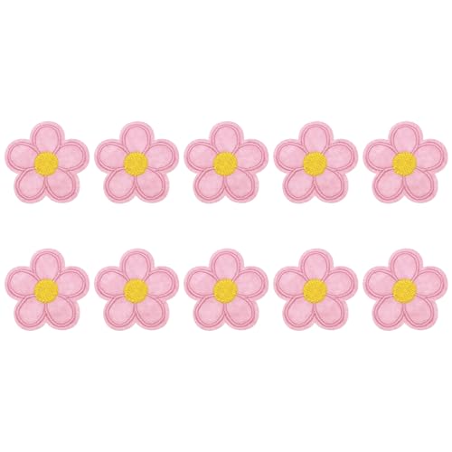 QUARKZMAN 10 Stück Blumen Bügelbilder Rosa Bestickte Aufnäher Applikationen Zum Aufbügeln für DIY Handwerk Kleidung Reparatur Tasche Hut Dekoration, 1,97 Zoll QUARKZMAN 10 Stück Blumen Bügelbilder Rosa Bestickte Aufnäher Applikationen Zum Aufbügeln für DIY Handwerk Kleidung Reparatur Tasche Hut Dekoration, 1,97 Zoll von QUARKZMAN