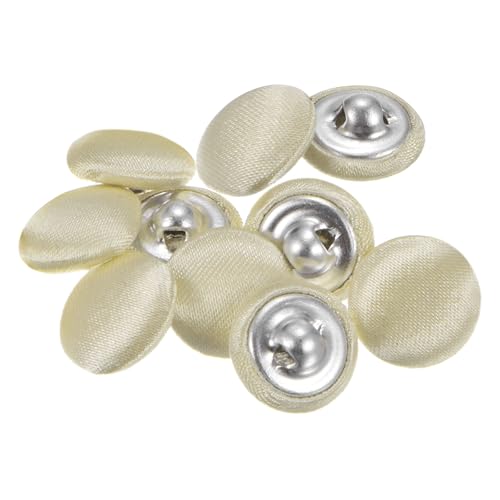 QUARKZMAN 10 Stück Champagner Knöpfe mit Stoffüberzug 12,5mm Satinstoff Bezogen Nähknöpfe Runde Bastelknöpfe Metallschaft Ösenknöpfe Vintage für Mantel Kleidung Jacke Blazer Anzüge DIY QUARKZMAN 10 Stück Champagner Knöpfe mit Stoffüberzug 12,5mm Satinstoff Bezogen Nähknöpfe Runde Bastelknöpfe Metallschaft Ösenknöpfe Vintage für Mantel Kleidung Jacke Blazer Anzüge DIY von QUARKZMAN