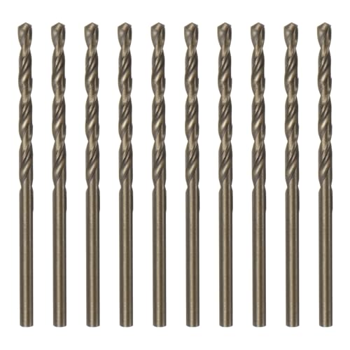 QUARKZMAN 10 Stück Spiralbohrer Cobalt Jobber Bohrer 2,8 mm / 0,11" M35 High-Speed-Stahl HSS Spiralbohrer Werkzeug für Edelstahl, Kupfer, Holz, Kunststoff und andere harte Materialien von QUARKZMAN