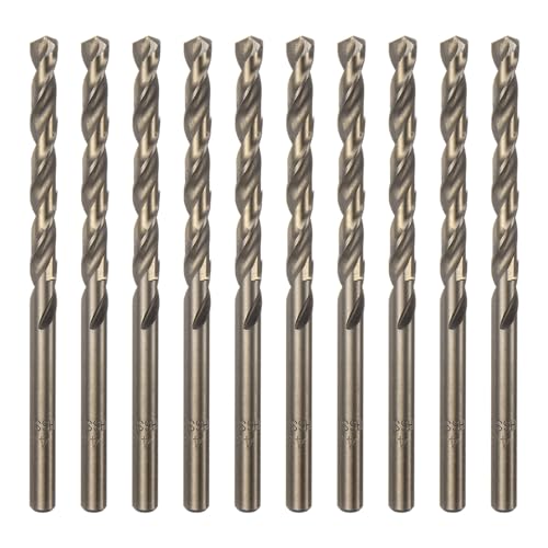 QUARKZMAN 10 Stück Spiralbohrer Cobalt Jobber Bohrer 4,8 mm / 0,189" M35 High-Speed-Stahl HSS Spiralbohrer Werkzeug für Edelstahl, Kupfer, Holz, Kunststoff und andere harte Materialien QUARKZMAN 10 Stück Spiralbohrer Cobalt Jobber Bohrer 4,8 mm / 0,189" M35 High-Speed-Stahl HSS Spiralbohrer Werkzeug für Edelstahl, Kupfer, Holz, Kunststoff und andere harte Materialien von QUARKZMAN