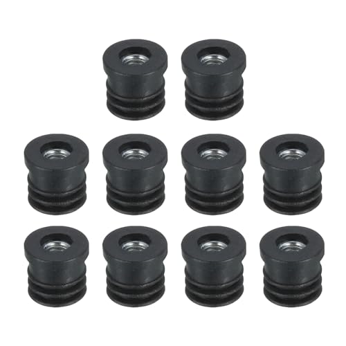 QUARKZMAN 10 Stück schwarz Einsätze für Rundrohre mit M6 Gewinde, für 16mm/0,63" Rohraußendurchmesser, Gewindebuchsen Kunststoff, für Rollen-Einsatz, Stuhl-Endkappen, Möbelbein-Stopfen QUARKZMAN 10 Stück schwarz Einsätze für Rundrohre mit M6 Gewinde, für 16mm/0,63" Rohraußendurchmesser, Gewindebuchsen Kunststoff, für Rollen-Einsatz, Stuhl-Endkappen, Möbelbein-Stopfen von QUARKZMAN