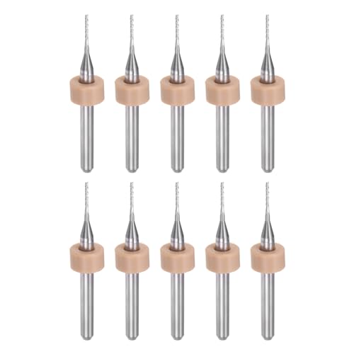 QUARKZMAN 10 Stück Fräser 0,8 mm Vollhartmetall CNC Router Fräser Gravierwerkzeug für PCB Leiterplatten Fräsmaschine Holzschnitzerei, 1/8" gerade Schaft QUARKZMAN 10 Stück Fräser 0,8 mm Vollhartmetall CNC Router Fräser Gravierwerkzeug für PCB Leiterplatten Fräsmaschine Holzschnitzerei, 1/8" gerade Schaft von QUARKZMAN