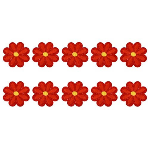 QUARKZMAN 10 Stück Gänseblümchen Blumen Aufbügelflicken Rote Bestickte Aufnäher Applikation Nähen auf Flicken für DIY Handwerk Kleidung Reparatur Tasche Hut Dekoration, 1,57 Zoll QUARKZMAN 10 Stück Gänseblümchen Blumen Aufbügelflicken Rote Bestickte Aufnäher Applikation Nähen auf Flicken für DIY Handwerk Kleidung Reparatur Tasche Hut Dekoration, 1,57 Zoll von QUARKZMAN