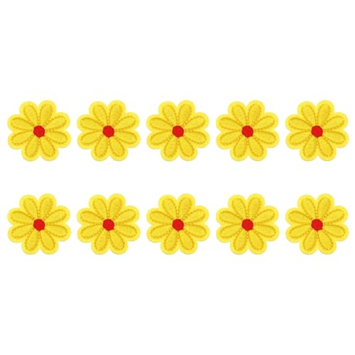 QUARKZMAN 10 Stück Gänseblümchen Bügelbilder Gelbe Bestickte Aufnäher Applikationen Zum Selbermachen von Handwerkskleidung Reparatur Tasche Hut Dekoration, 1,57 Zoll QUARKZMAN 10 Stück Gänseblümchen Bügelbilder Gelbe Bestickte Aufnäher Applikationen Zum Selbermachen von Handwerkskleidung Reparatur Tasche Hut Dekoration, 1,57 Zoll von QUARKZMAN