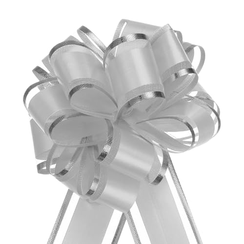 QUARKZMAN 10 Stück Geschenk Schleife 10cm Geschenkband Matt Schleife Riesen Ziehschleife für Verpackung Tüten Zuckertüten Auto zum Basteln Dekorieren Verzieren, Grau QUARKZMAN 10 Stück Geschenk Schleife 10cm Geschenkband Matt Schleife Riesen Ziehschleife für Verpackung Tüten Zuckertüten Auto zum Basteln Dekorieren Verzieren, Grau von QUARKZMAN