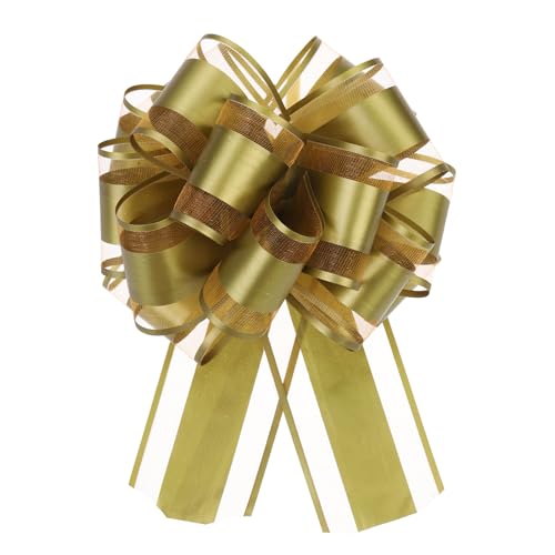 QUARKZMAN 10 Stück Geschenk Schleife mit Geschenkbänder Große Ziehschleife 15cm Matte Geschenkschleife Schleifenband Dekoration für Geschenkverpackung Hochzeit Auto Geburtstag, Gold QUARKZMAN 10 Stück Geschenk Schleife mit Geschenkbänder Große Ziehschleife 15cm Matte Geschenkschleife Schleifenband Dekoration für Geschenkverpackung Hochzeit Auto Geburtstag, Gold von QUARKZMAN