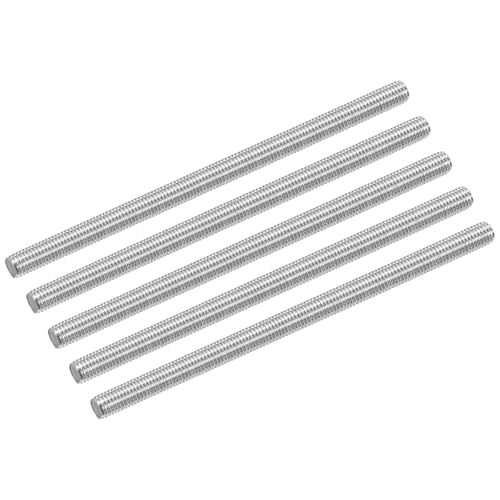 QUARKZMAN 10 Stück Gewindestange M8 x 150mm Vollgewinde Stange 304 Edelstahl Rechtsgewinde Stäbe für Ankerbolzen, Klemmen, Haken und U-Bolzen, 1,25 Gewindesteigung von QUARKZMAN
