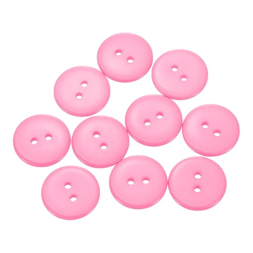 QUARKZMAN 10 Stück 20mm Harz Knöpfe zum Annähen, 2 Löcher Runde Nähknöpfe für Strickjacke DIY Handwerk Dekorieren Mantel Bekleidung Kleidung Hemden Urlaubsdekoration (Rosa) von QUARKZMAN