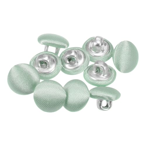 QUARKZMAN 10 Stück Hellgrün Knöpfe mit Stoffüberzug 10mm Satinstoff Bezogen Nähknöpfe Runde Bastelknöpfe Metallschaft Ösenknöpfe Vintage für Mantel Kleidung Jacke Blazer Anzüge DIY QUARKZMAN 10 Stück Hellgrün Knöpfe mit Stoffüberzug 10mm Satinstoff Bezogen Nähknöpfe Runde Bastelknöpfe Metallschaft Ösenknöpfe Vintage für Mantel Kleidung Jacke Blazer Anzüge DIY von QUARKZMAN